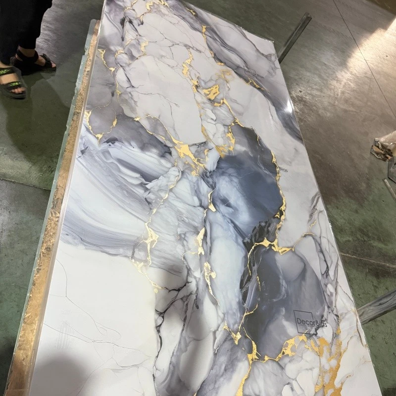 Custom Print UV Marble Board Fireproof Interior Decorative Wall Panel For Apartment Shop Renovation suppliers